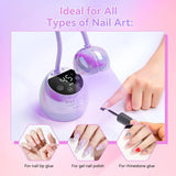 Gooseneck UV LED Nail Lamp USB Cordless Flash Cure 39mW/cm² 4 Timer Auto Sensor Fast Curing