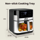 8.5QT Family Size Digital Air Fryers, BPA-Free, Smart Touchscreen with 8-Preset, Air Frying, Reheat Leftovers, Party Food