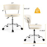 Computer Desk Chair Adjustable Sherpa Office Chair Swivel