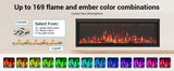 60 Inch Wide Recessed & Wall Mounted Electric Fireplace Heater with Alexa