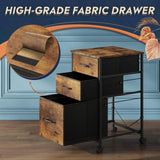 GALAXHERO File Cabinet 3-Drawer Mobile Rolling Printer Stand for Home Office