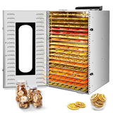 Commercial Grade Food Dehydrator Machine 110V 1500W Stainless Steel 20 Trays