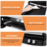 Electric Sandwich Maker Grill plate Panini 1800W Cooking Kitchen Appliances Breakfast