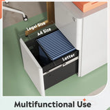 GALAXHERO 3-Drawer File Cabinet Vertical Filing Cabinet Slim Storage for Legal Letter