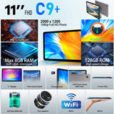 AEEZO 11 Inch Android 14 Tablet Octa-Core 12GB RAM