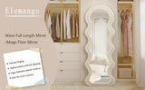Full Length Mirror, 63" x 24" Floor Mirror, Irregular Wavy Mirror
