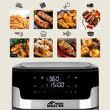 8.5QT Family Size Digital Air Fryers, BPA-Free, Smart Touchscreen with 8-Preset, Air Frying, Reheat Leftovers, Party Food