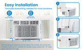 10,000 BTU Smart Window Air Conditioner with 3 Modes, Cools Up to 450 Sq.Ft