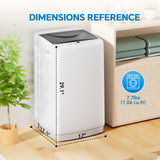 Portable washing machine, 7.7 pounds, fully automatic compact model, stainless steel tub, 10 washing