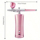1 Whole Set Airbrush Spray Gun with Tube, Mini Air Pump Set, Airbrush Spray Gun for Nail Art,