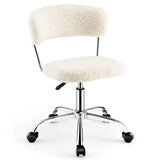 Computer Desk Chair Adjustable Sherpa Office Chair Swivel