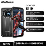 DOOGEE S119 Rugged Phone 1.32" Rear Display 6.72" FHD+IPS 32GB(8+24) 512GB 100MP Camera