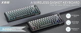 ATTACK SHARK X66 Wireless Mechanical Keyboard with Side Printed PBT Keycaps