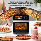 10QT Air Fryer Toaster Oven Combo with 10 Presets, Family Size Compact Oven