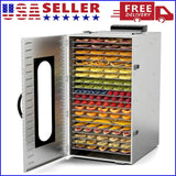 Commercial Food Dehydrator Machine, 1500W Jerky Dehydrators 20 Stainless Steel