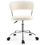 Computer Desk Chair Adjustable Sherpa Office Chair Swivel