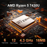 Hp 17 Touchscreen Laptop, Amd Ryzen 5 7430U, 17.3" Hd+ Anti-Glare Display
