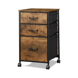GALAXHERO File Cabinet 3-Drawer Mobile Rolling Printer Stand for Home Office