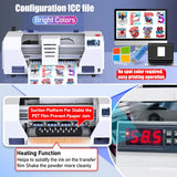 A3 Plus XP600 DTF Printer,Direct to Film,2X-Speed Compared to L1800,5" LED Multi-Function Display
