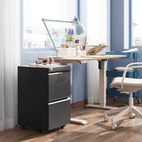 GALAXHERO 2 Drawer Metal File Cabinet Under Desk with Lock Space Saving