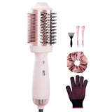 Smooth Style Heated Comb + Blow Dryer Brush,2-in-1 Hot Air Brush for One-Step Straightener