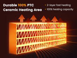 AIRMATE 25" Space Heater for Indoor Use Large Room with Thermostat