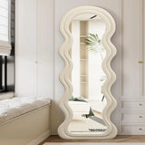 Full Length Mirror, 63" x 24" Floor Mirror, Irregular Wavy Mirror