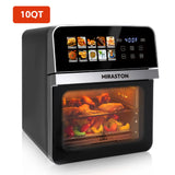 10QT Air Fryer Toaster Oven Combo with 10 Presets, Family Size Compact Oven