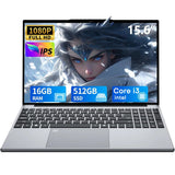 15.6" Gaming Laptop intel i3 6006/6100/7100 Office Notebook PC IPS Fingerprint 16GB RAM 1TB SSD Windows 11 Pro Laptop PC Gamer