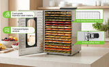 Commercial Food Dehydrator 20 Trays Large Food Dryer Machine for Jerky, Meat, Fruit