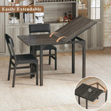 Dining Table Set for 4, Extendable Kitchen Table Cushion Chairs Set of 4