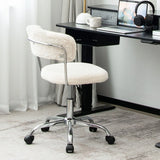 Computer Desk Chair Adjustable Sherpa Office Chair Swivel