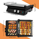 Electric Sandwich Maker Grill plate Panini 1800W Cooking Kitchen Appliances Breakfast