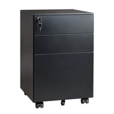 GALAXHERO 3 Drawer Locking Rolling File Cabinet with Security Lock f