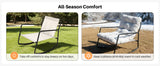 SEEHILL Outdoor Rocking Chair, Metal Patio Rocking Chair, Indoor Rocking Chair with Cushion, Papasan Rocking Lounge Chair, Comfy Modern Rocker Chair for Porch, Living Room