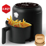 2.8QT Digital Air Fryer, Space-Saving Mini Personal Air Fryers, Nonstick Basket