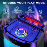 Wireless Bluetooth Speaker, Karaoke Machine with 2 Microphone, Home