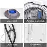 Portable 7.7 lbs Automatic Laundry Washing