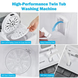 Twin Tub Portable Washing Machine with Timer