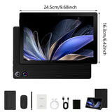 A10L 10 Inch Android Tablet 12GB RAM 64GB ROM IPS HD Touch Screen with Keyboard