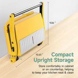1000W Electric Sandwich Maker Panini Press Grill, Non-Stick, 110V US Plug, Yellow