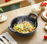 Cast iron flat-bottom pan, mini size, multi-functional, non-stick, durable cooking utensil