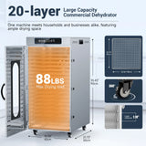 Commercial Food Dehydrator 20 Trays Large Food Dryer Machine for Jerky, Meat, Fruit