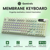 Wireless Bluetooth Mechanical Silent Keyboard Foundation Liquid Design Triple Mode Connection