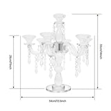 Crystal Candelabra, 7Arm Candlestick Holders Centerpiece, Wedding Party