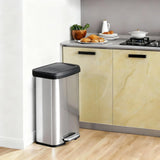 21 Gallon/80 Liter Kitchen Trash Can with Lid, Stainless Steel Garbage Can