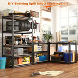 72 Inch Heavy-duty Metal Storage Rack, With A Load-bearing Capacity Of 2000 Pounds
