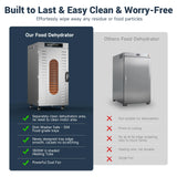 20-Tray WIFI Food Dehydrator Stainless Steel Quiet Visible Drying Process Energy Saving