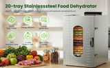 Commercial Food Dehydrator Machine, 1500W Jerky Dehydrators 20 Stainless Steel