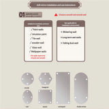 Full Body Self Adhesive Wall Home Fitting Mirror Bedroom Mirror